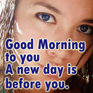 good day starts with a good morning; so start your day off right ...