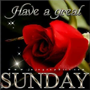 Have a great Sunday... THE SAME TO YOU!