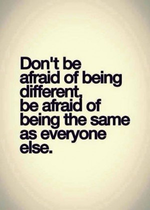 being different