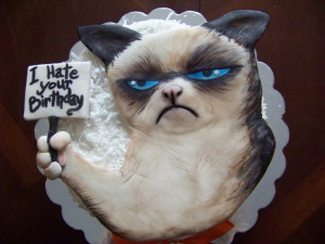 Grumpy cat Birthday cake #GrumpyCat #cake For more Grumpy Cat quote ...