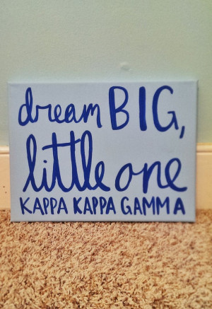 Dream Big Little One Sorority Canvas Quote Art by QuotesOfNote, $18.00