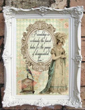 Jane Austen Quote Print Northanger Abbey Quotes Regency Shabby Chic ...