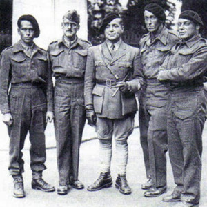 Cremieux Brilhac far left with fellow soldiers
