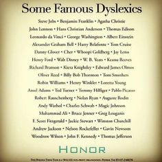 Famous dyslexics More
