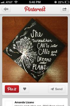 wanna do this with my cap SOOOOO bad but my college won't let us! I ...