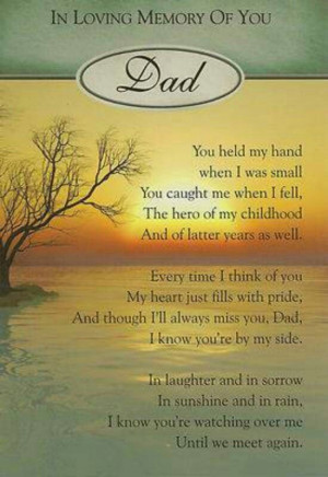 In loving memory of dad