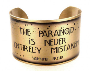 ... Cuff, Sigmund Freud and Ink Blots, Literary Jewelry, Psychology Quotes