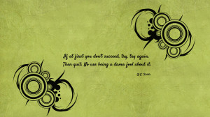 If at first you don't succeed... quote wallpaper