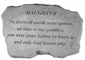 Loss of Daughter Sympathy Words