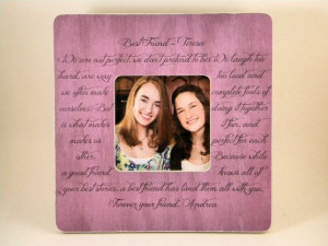 Best Friend Picture Frame Poem Quote Custom Personalized