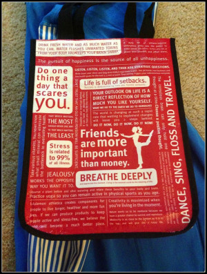 When I got home, I noticed the shopping bag that my purchase came in ...