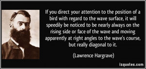 position of a bird with regard to the wave surface, it will speedily ...