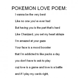 Pokemon Love Poem