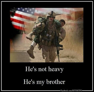 Combat soldiers, brotherhood