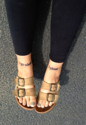 Ankle Quote Tattoos Ankle tattoo quote girls