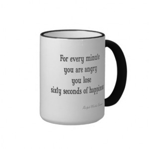 Vintage Emerson Inspirational Happiness Quote Coffee Mug