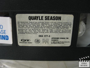 Details about Quayle Season VHS J. Danforth Quayle, Lewis Black