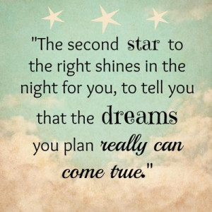disney peter pan disney quotes second star to the right