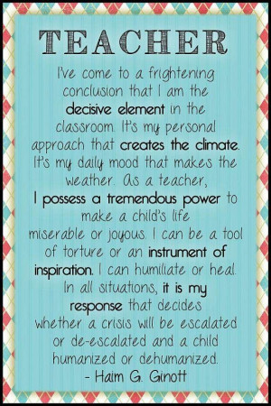 Responsibilities of the Teacher!