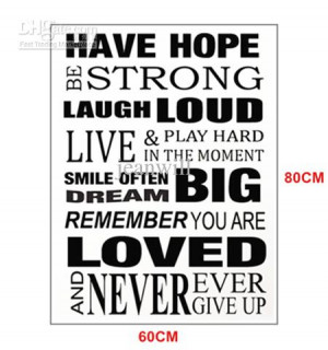 Have Hope Wall Quote Decal Decor Sticker Lettering Saying Vinyl Wall ...