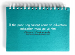 Swami Vivekananda quotes on educating the poor