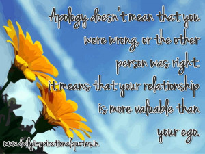 Quotes Apologizing Relationships Ego Pictures