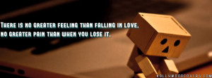 ... in love, and no greater pain than when you lose it Pain FB Quotes