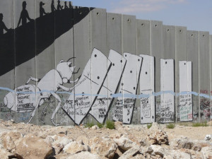 west bank wall banksy