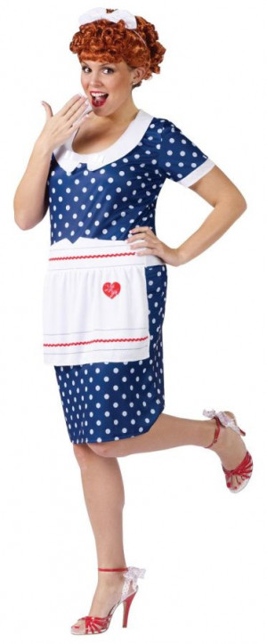 LUCILLE BALL I LOVE LUCY PLUS SASSY ADULT WOMEN'S COSTUME