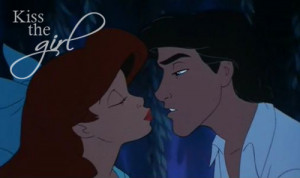 Ariel The Little Mermaid And Eric Kiss The Girl