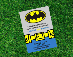 Batman Birthday Card Sayings Blank batman invitations