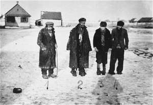 Three Soviet POWs who were captured near Wisznice, stand with their ...