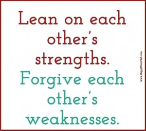 on strengths and weaknesses
