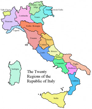 map italy regions free maps