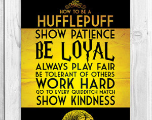 Hufflepuff Art Print, Harry Potter Quote Poster Sign, Harry Potter ...