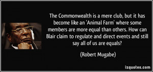 it has become like an 'Animal Farm' where some members are more equal ...