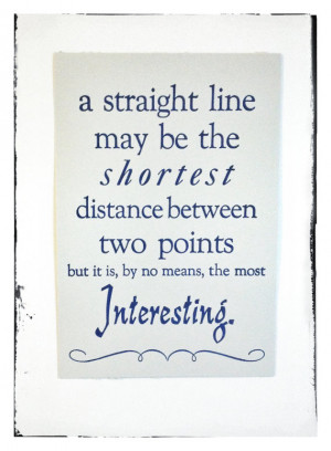 Doctor Who Straight Line Quote small Letterpess sign