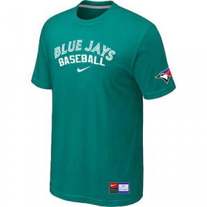 ... Blue Jays Short Sleeve Practice Baseball T-Shirts Men Teal Green