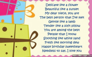 Quotes About Aunts And Nieces Relationships Birthday poems for niece