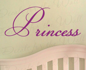 Wall Decal Sticker Quote Vinyl Lettering Large Princess Girl Baby ...