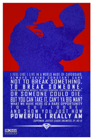 Superman quote from g3n3s1s studios