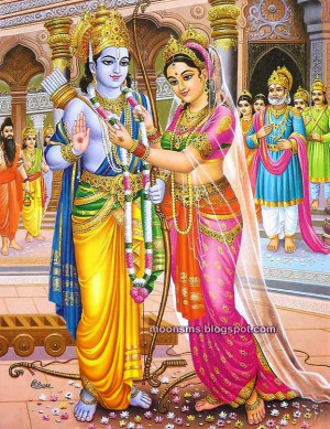 quotes in English Hindi with hindu God Jay shri Ram with sita Hanuman ...