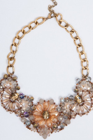 Tan Bouquet Necklace Necklaces Jewelry AccessoriesStatement Necklaces ...