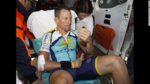 In 2009, Armstrong suffered a broken collarbone after falling during a ...