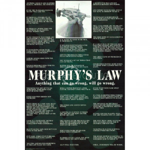 Murphy's Law (List of Quotes) Art Poster