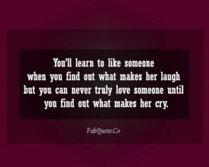 What makes her cry quote