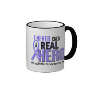 Never Knew A Hero Brother-In-Law Esophageal Cancer Ringer Coffee Mug