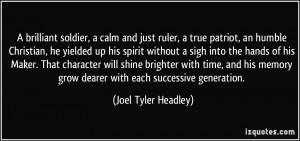 ... grow dearer with each successive generation. - Joel Tyler Headley