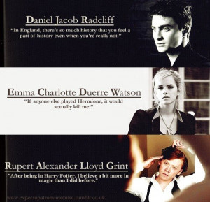 daniel radcliff, emma watson, harry potter, rupert grint