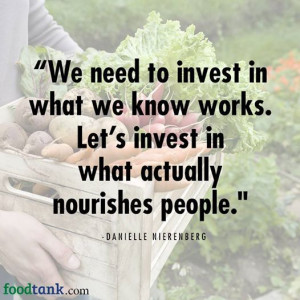 Great quote by Food Tank.